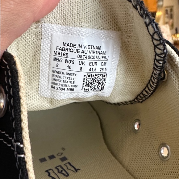 NWOB Converse CTAS OX Low Top Black Sneakers Size Mens 8 Wmns Sz 10 unisex - Picture 9 of 9